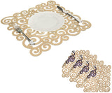 Mijal Gleiser Double Sided Placemats Laser Cut Heat Resistant Non Slip Stain Resistant Set of 4