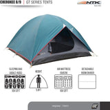 NTK Cherokee GT 8 to 9 Person 10 x 12 Ft Sport Camping Dome Tent 100% Waterproof