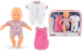 Corolle Mini Calin Good Night Baby Doll and Outfit Set - Includes 8" Soft Body Doll with Pajamas and Bag Sleeper, Vanilla-Scented, for Kids 18 Months and up