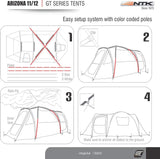 NTK Super Arizona GT up to 12 Person 20.6 x 10.2 ft Sport Camping Sport Tent