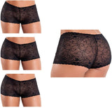 Besame Women Sexy Lingerie Cheeky Lace Hipster Panties Underwear Pack of 3