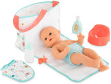 Corolle Baby Doll Changing Bag and Accessories Set - 7-Piece Set Includes 2-in-1 Storage Bag / Changing Pad, for Kids Ages 2 Years and up
