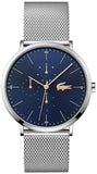 Lacoste Quartz Watch with Stainless Steel Strap, Silver, 20 (Model: 2011024)
