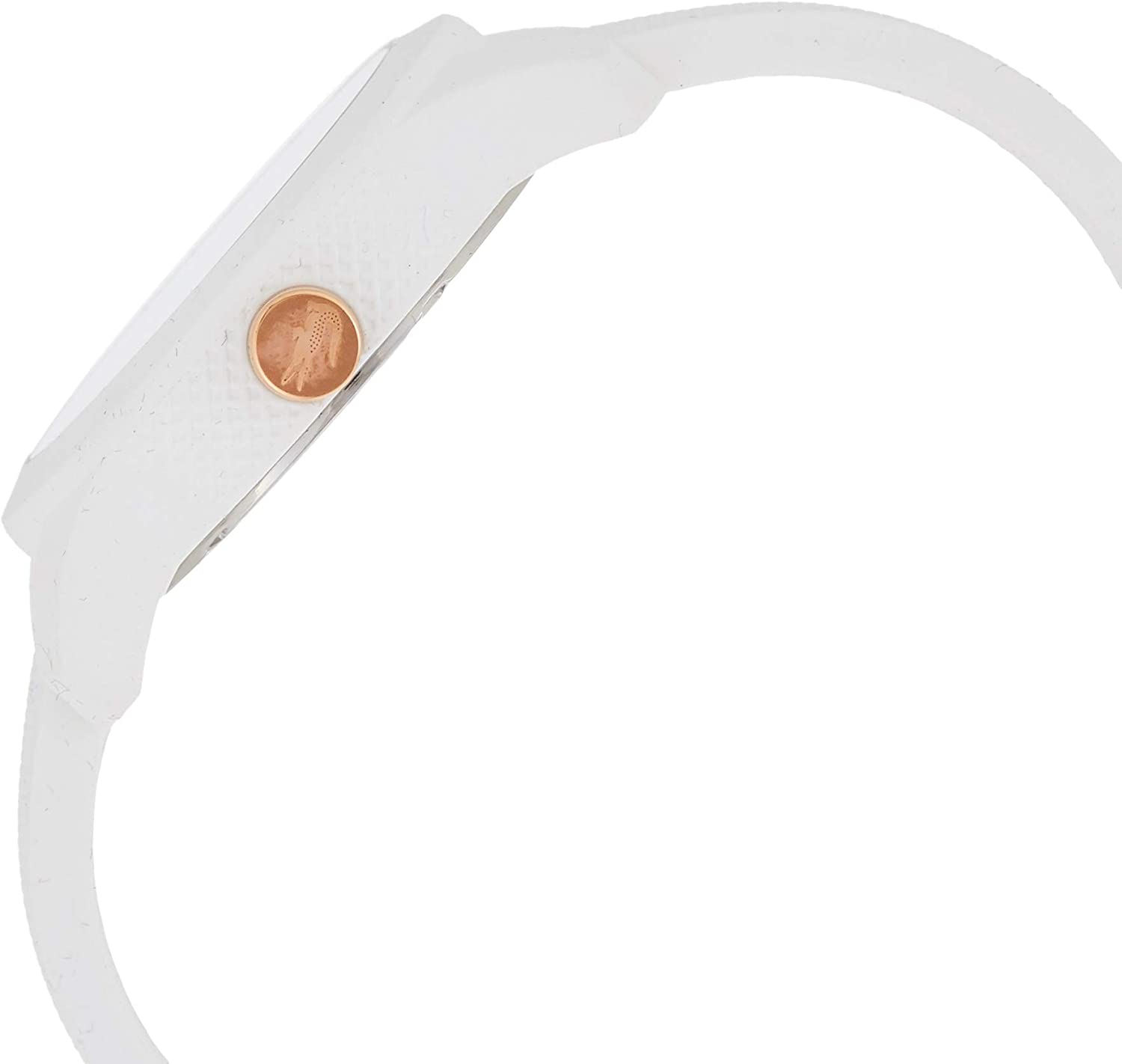 Lacoste Women's Ladies 12.12 Stainless Steel Quartz Watch with Silicone Strap, White, 17 (Model: 2000960)