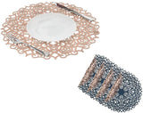 Mijal Gleiser Double Sided Placemats Laser Cut Heat Resistant Non Slip Stain Resistant Set of 4