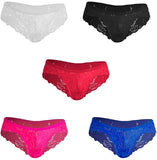 Besame Women Thong Lace Panties Spandex Underwear Lingerie 5 Pack