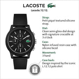 Lacoste Men's TR90 Quartz Watch with Rubber Strap, Black, 21 (Model: 2010972)