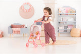 Corolle Baby Doll Stroller with Folding Canopy - Mon Premier Poupon Accessory fits 12" Dolls, for Kids Ages 18 Months and up,Pink/Floral,9000110810