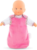 Corolle Mini Calin Good Night Baby Doll and Outfit Set - Includes 8" Soft Body Doll with Pajamas and Bag Sleeper, Vanilla-Scented, for Kids 18 Months and up