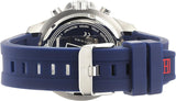 Tommy Hilfiger 1791142 Mens Blue Silicone Band Watch 46mm