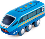 Hape Remote Control Engine Train | Kids Railway Toy, App or Button RC Vehicle with 5 Playable Sounds, Rechargeable Battery Feature, Blue, 4.65" Length x 1.5" Width x 1.97" Height