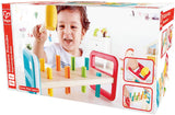 (OPEN BOX)  Hape Rainbow Pounder| Pounding Bench Wooden Toy with Hammer Blue, Red, Orange, Green, Yellow, Wood, L: 9.1, W: 4, H: 4.2 inch