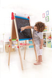 Hape E1010 All-in-One Easel - Magnetic Whiteboard, Chalkboard and Paper Roll Holder