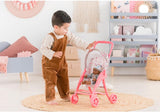 Corolle Baby Doll Stroller with Folding Canopy - Mon Premier Poupon Accessory fits 12" Dolls, for Kids Ages 18 Months and up,Pink/Floral,9000110810