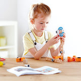 Hape Junior Inventor Magnet Science Lab| 34-Piece Magnetic Science Kit, STEAM Educational Toys for Kids 4 Years and Up, Model:E3033A