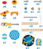 Hape Junior Inventor Magnet Science Lab| 34-Piece Magnetic Science Kit, STEAM Educational Toys for Kids 4 Years and Up, Model:E3033A