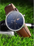 Lacoste Stainless Steel Quartz Watch with Leather Strap, Brown, 19.5 (Model: 2010976)