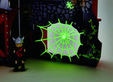 Hape Vikings Castle Dollhouse Play Set| Wooden Folding Dragon Castle Dollhouse with Magic Accessories, Glow in The Dark Spider Web, Dragon Egg and Action Figures (E3025)