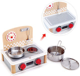 Hape 2-in-1 Kitchen & Grill Set Multicolor, L: 11.8, W: 9.1, H: 10.1 inch, count of 6