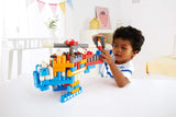 Poly-M Hape City Airport | 142Piece Building Brick Airport Toy Set with Figurines & Accessories, 760023