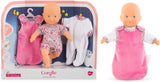 Corolle Mini Calin Good Night Baby Doll and Outfit Set - Includes 8" Soft Body Doll with Pajamas and Bag Sleeper, Vanilla-Scented, for Kids 18 Months and up