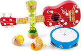 Hape Mini Band Instrument Set | Five Piece Wooden Instrument Music Set for Kids