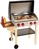 Award Winning Hape Gourmet Grill and Shish Kabob Wooden Play Kitchen Multi, L: 27.6, W: 15, H: 24.8 inch