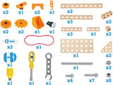 Hape Junior Inventor Deluxe Experiment Kit | 57 Piece Construction Building Toys, STEAM Science Kit for Kids 4 Years and Up (E3032A)