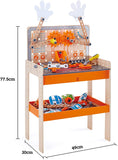 Hape Deluxe Scientific Workbench | Wooden Inventor’s Experiment Building Set, 79 Piece Workshop for Kids