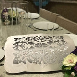 Mijal Geiser Judaica Challah Cover Matzah Cover Shabbat Cover Wine Cover Laser Cut Designs in Synthetic Silk Shabbat Shalom Passover and Rosh Hashanah