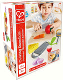 (OPEN BOX) Hape Cooking Essentials Toy | Play Food Cutting Vegetables Set for Kids, Wooden Food Kitchen Accessory Toys