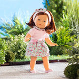 Corolle Ma Corolle Pia 14" Doll - with Pink Floral Outfit and Matching Headband, Soft-Body, Sleeping Eyes and Vanilla Scent, for Ages 4 Years and up