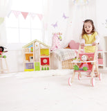 Hape Babydoll Stroller Toddler Wooden Doll Play Furniture Pink, L: 17.5, W: 12.8, H: 20.2 inch