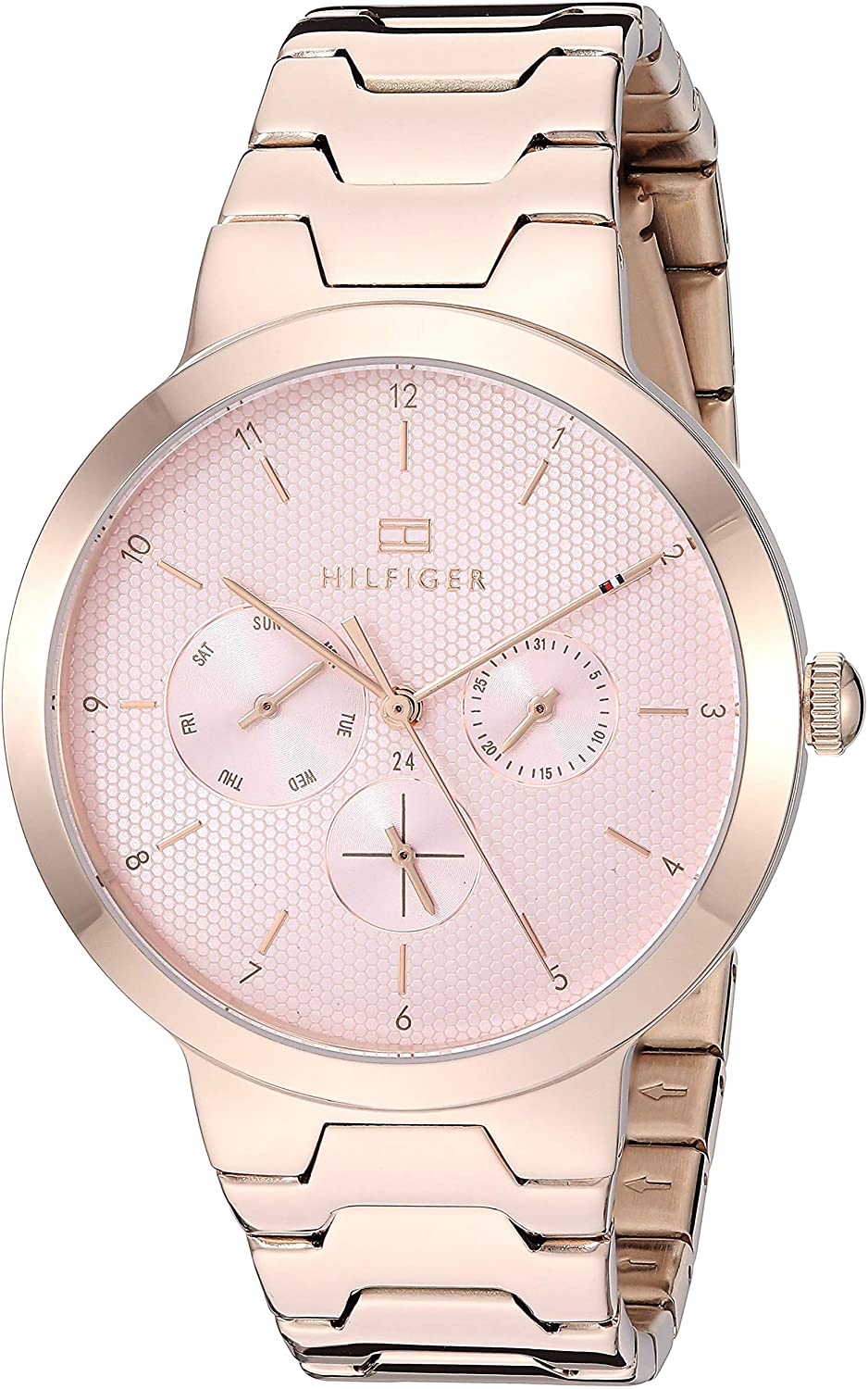 Tommy Hilfiger Women's Quartz Watch with Stainless Steel Strap, Carnation, 18 (Model: 1782076)