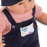 Corolle Mon Grand Poupon Augustin Little Artist - 14" Boy Baby Doll - Outfit Includes Overall with Pocket, Hat and Shoes, for Ages 2 Years and up