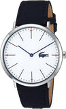 Lacoste Men's Moon Ultra Slim Stainless Steel Quartz Watch with Nylon Strap, Blue, 20 (Model: 2010914)