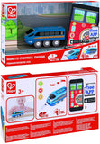 Hape Remote Control Engine Train | Kids Railway Toy, App or Button RC Vehicle with 5 Playable Sounds, Rechargeable Battery Feature, Blue, 4.65" Length x 1.5" Width x 1.97" Height