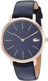 Lacoste Women's Gold Quartz Watch with Leather Strap, Blue, 15.3 (Model: 2001071)
