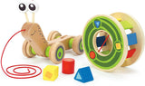 Award Winning Hape Walk-A-Long Snail Toddler Wooden Pull Toy