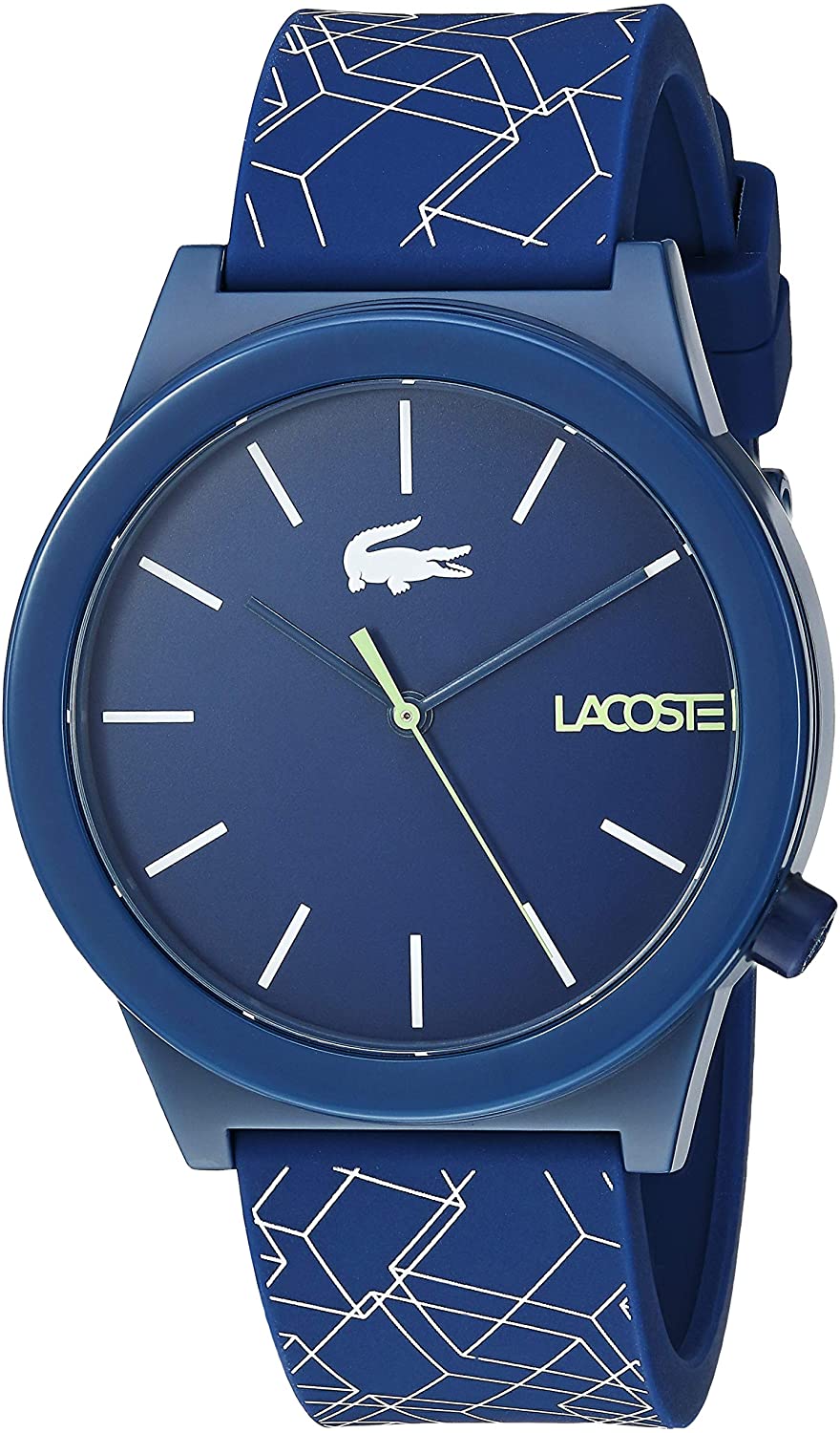 Lacoste Men's Motion Stainless Steel Quartz Watch with Silicone Strap, Blue, 19.7 (Model: 2010957)