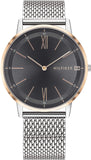 Tommy Hilfiger Men's Quartz Watch with Stainless Steel Strap, Silver, 20 (Model: 1791512)