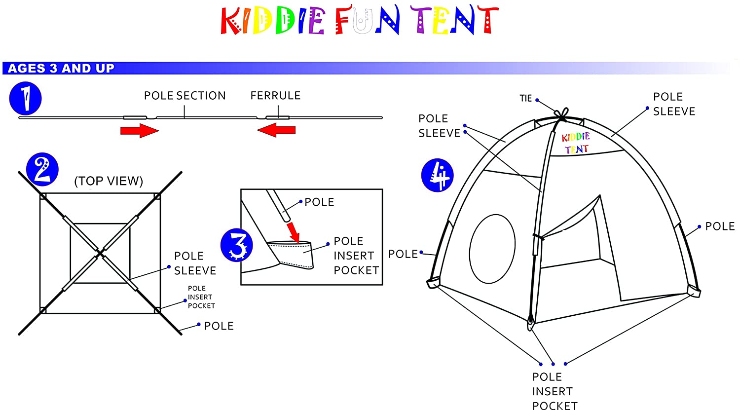 NTK Super Duper Fun Kiddie Play Tent Inspires Imagination, Creativity and Sense