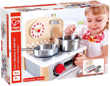 Hape 2-in-1 Kitchen & Grill Set Multicolor, L: 11.8, W: 9.1, H: 10.1 inch, count of 6