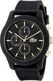 Lacoste Men's 2010821 12.12 Analog Display Japanese Quartz Black Watch