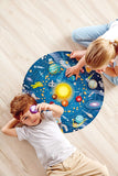 Hape Solar System Puzzle | Round Solar System Puzzle Toy for Kids, Solid Wood Pieces and A Glowing LED Sun