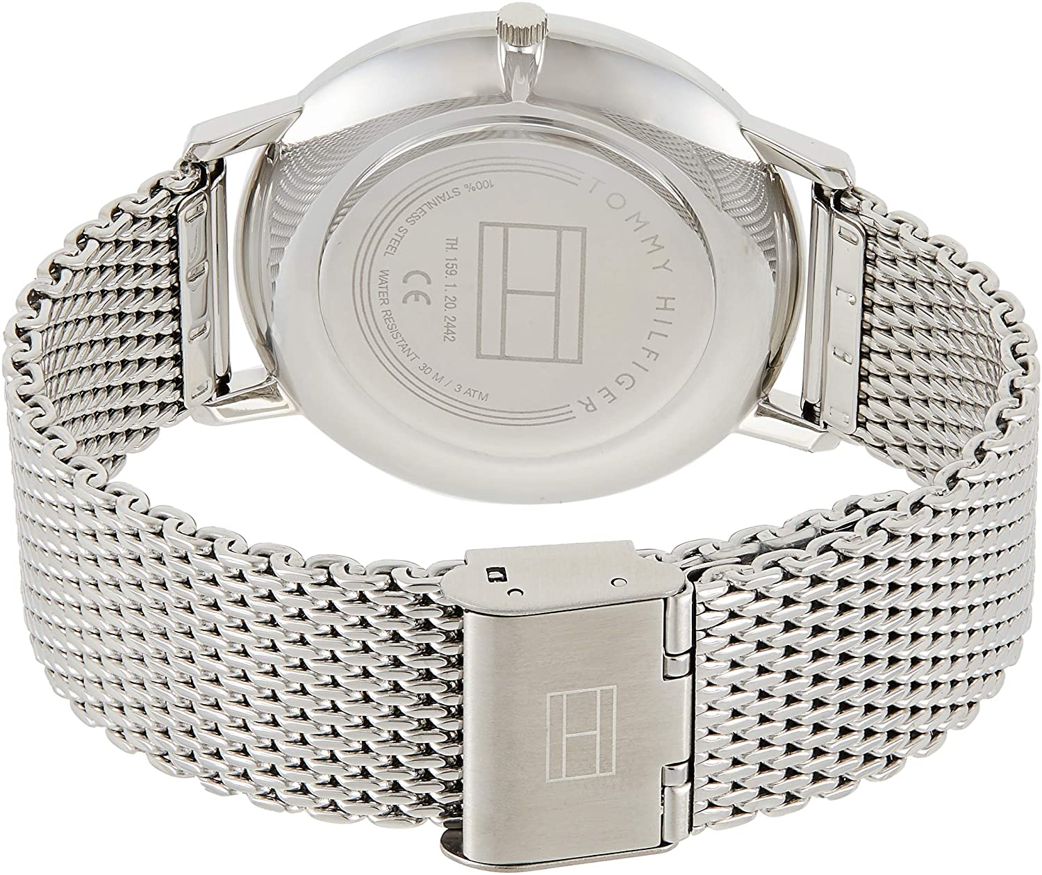 Tommy Hilfiger Men's Quartz Watch with Stainless Steel Strap, Silver, 20 (Model: 1791512)