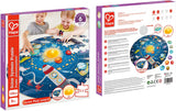 Hape Solar System Puzzle | Round Solar System Puzzle Toy for Kids, Solid Wood Pieces and A Glowing LED Sun