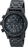 Nixon Women's A4041879 38-20 Chrono Watch, Black