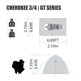 NTK Cherokee GT 3 to 4 Person 7 by 7 Foot Sport Camping Dome Tent 100% Waterproof 2500mm