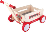 Hape Red Wonder Wagon Wooden Push & Pull Toddler Ride On Balance 4 Wheels Walker